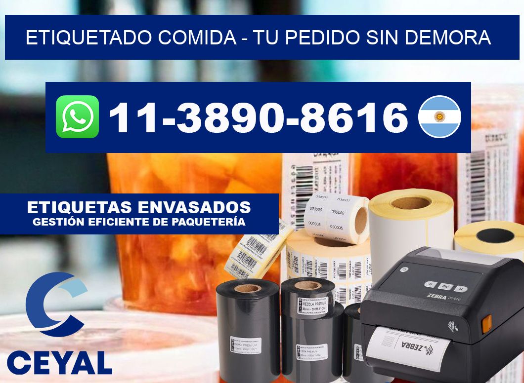 Etiquetado comida - Tu pedido sin demora