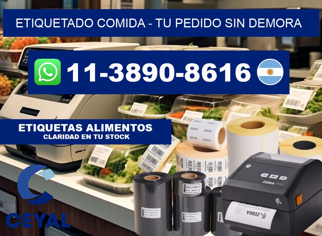 Etiquetado comida - Tu pedido sin demora