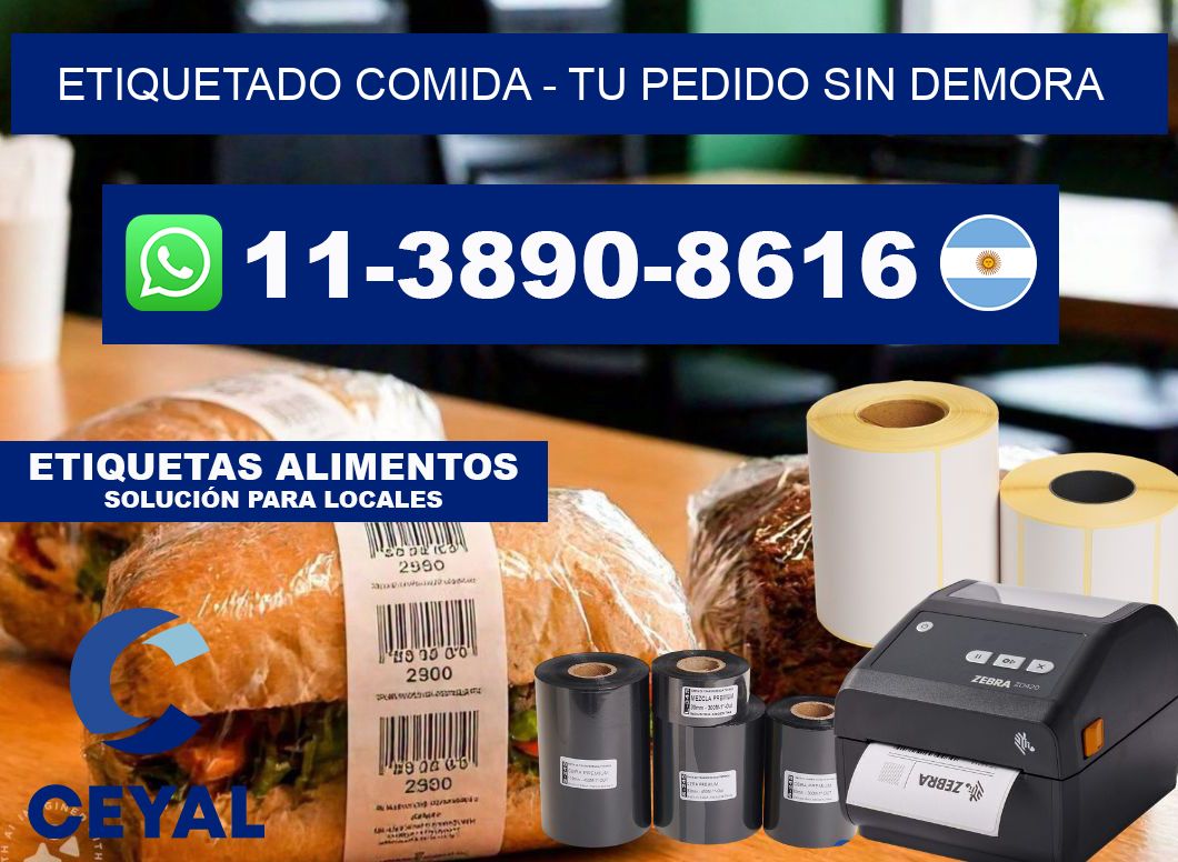 Etiquetado comida - Tu pedido sin demora