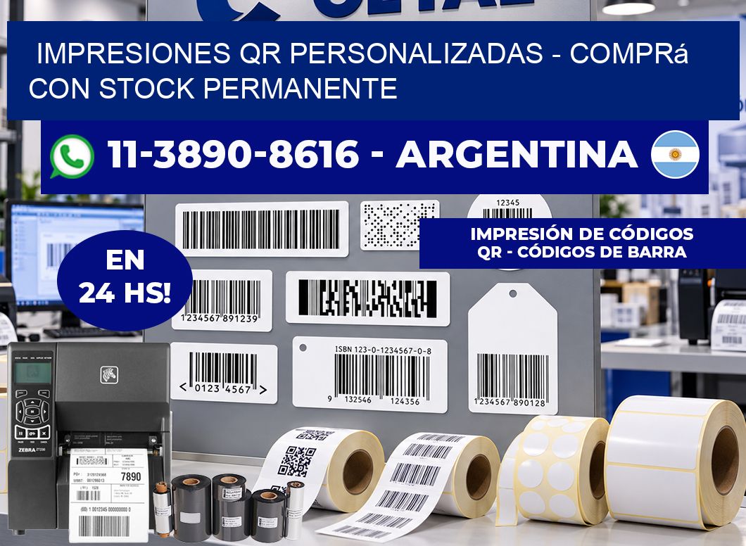 Impresiones QR Personalizadas - Comprá con stock permanente