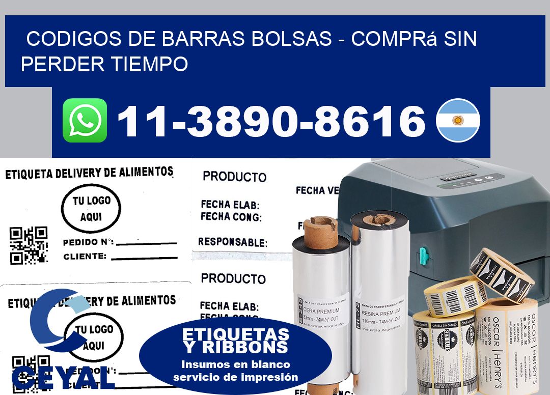 codigos de barras bolsas - Comprá sin perder tiempo