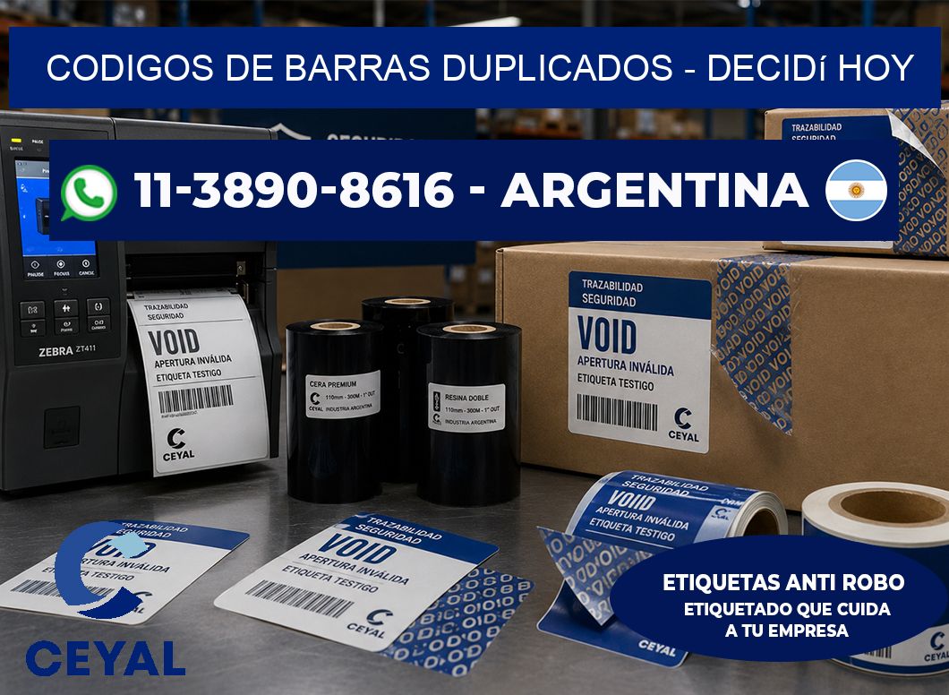codigos de barras duplicados - Decidí hoy
