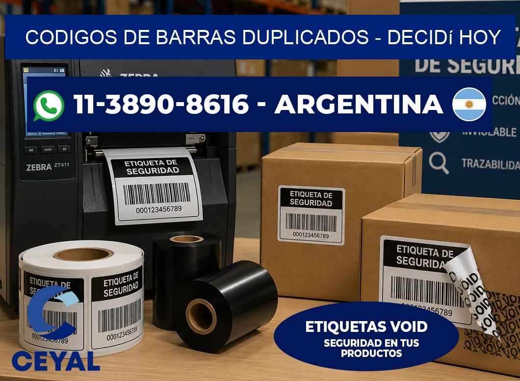 codigos de barras duplicados - Decidí hoy
