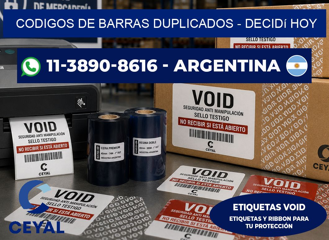 codigos de barras duplicados – Decidí hoy