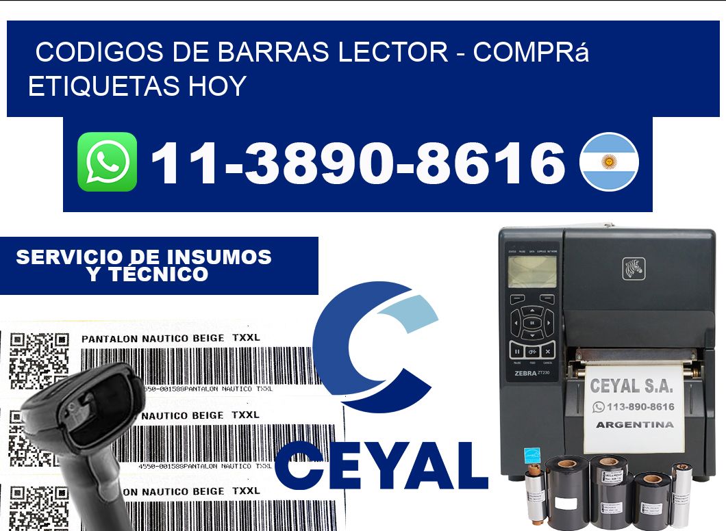 codigos de barras lector - Comprá etiquetas hoy