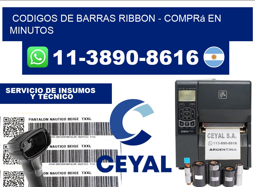 codigos de barras ribbon - Comprá en minutos