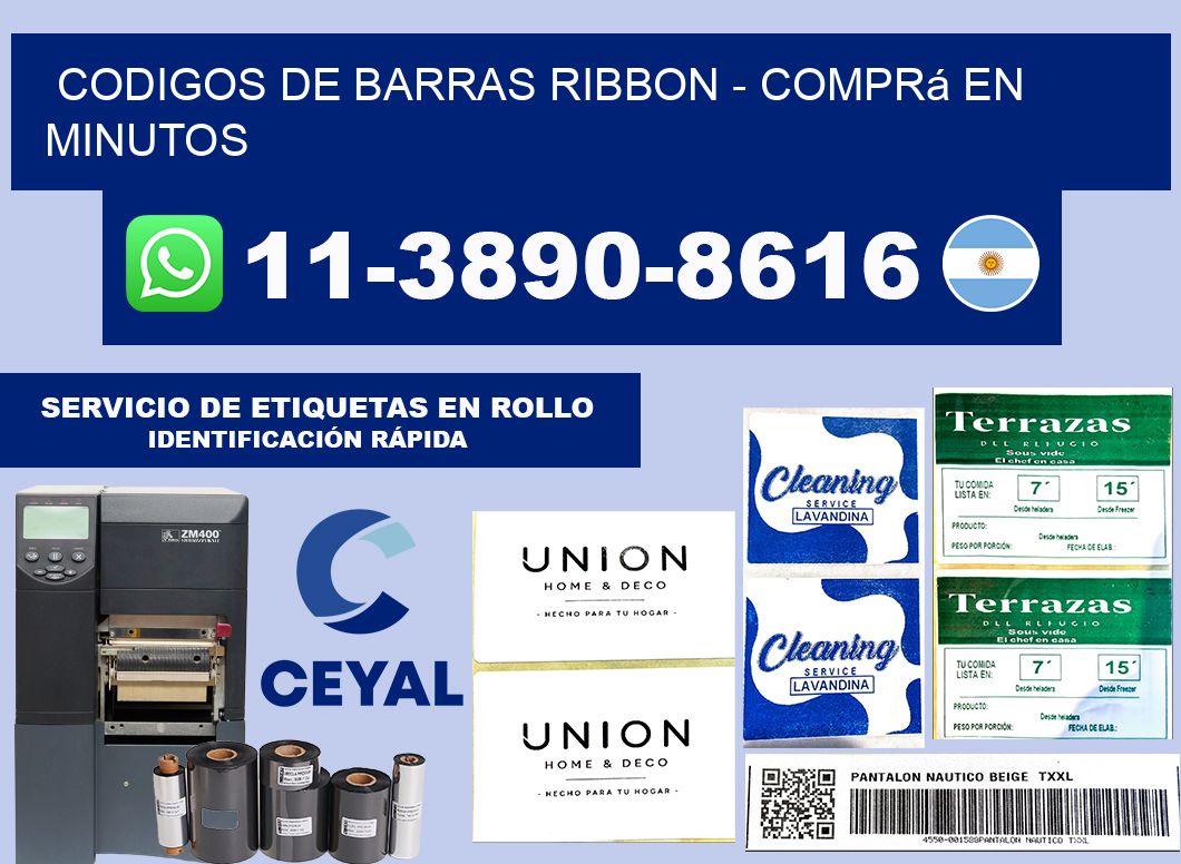 codigos de barras ribbon - Comprá en minutos