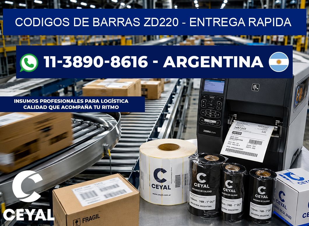 codigos de barras zd220 - entrega rapida