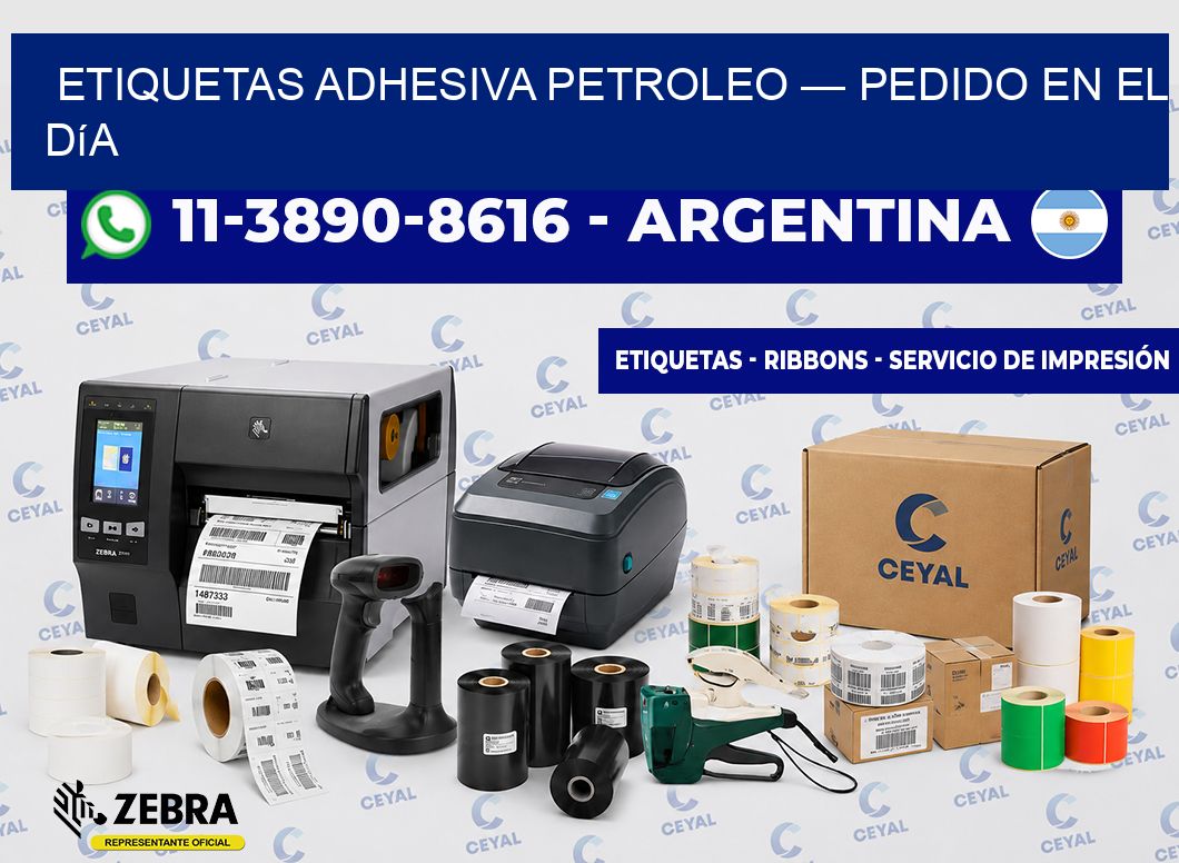 etiquetas adhesiva petroleo — Pedido en el día