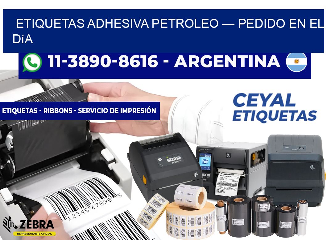 etiquetas adhesiva petroleo — Pedido en el día