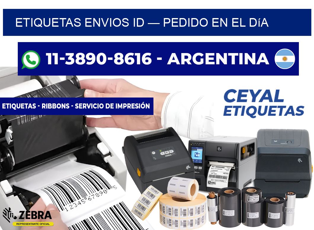 etiquetas envios id — Pedido en el día