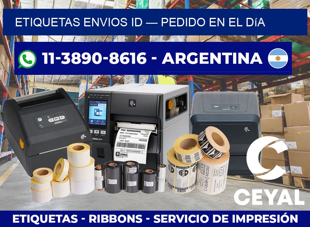 etiquetas envios id — Pedido en el día