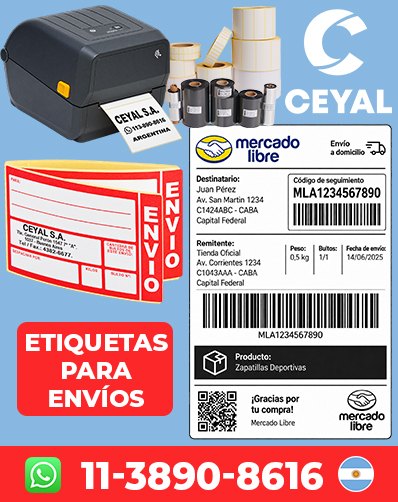 CEYAL Etiquetas para Talles y Modelos de Ropa Arg