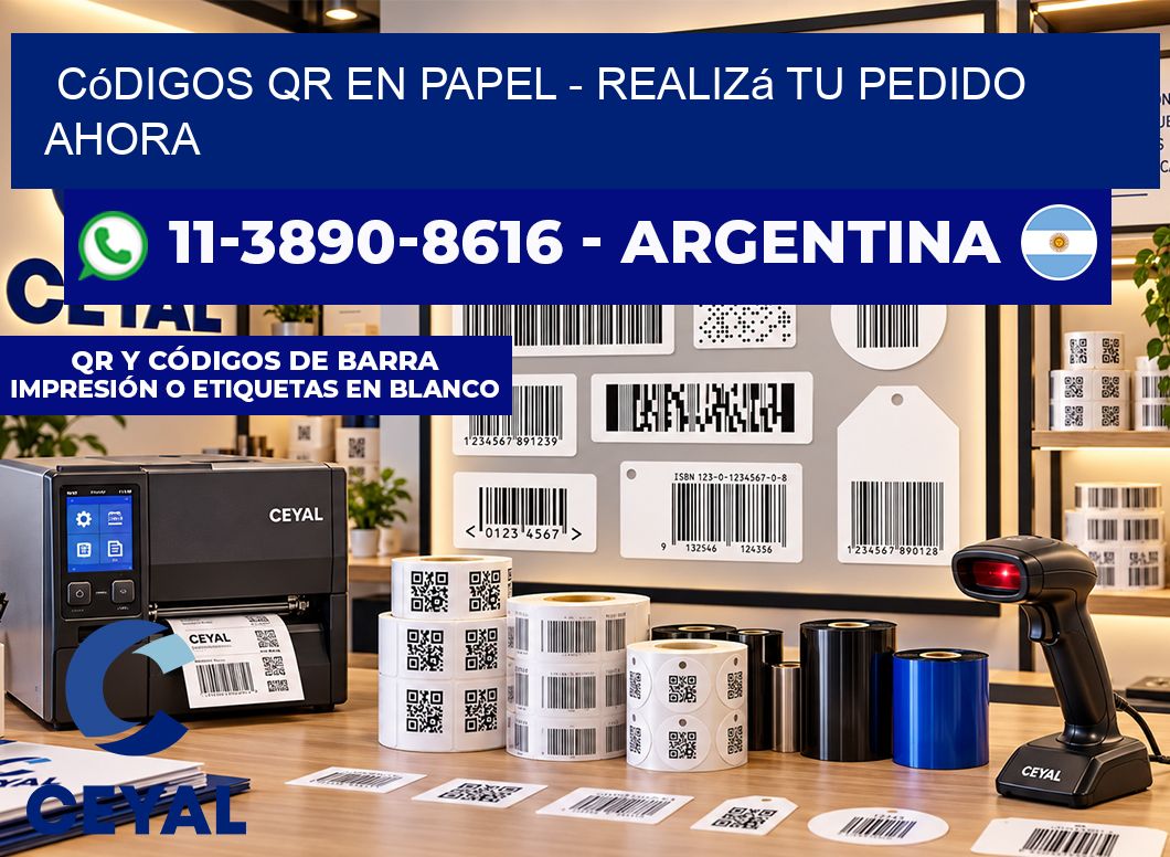 Códigos QR en Papel – Realizá tu pedido ahora